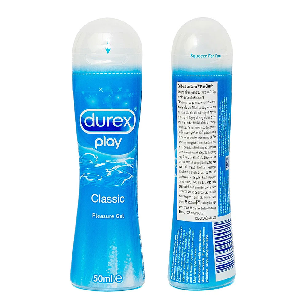Gel bôi trơn Durex Play Classic giảm triệu chứng khô âm đạo khi quan hệ (50ml)